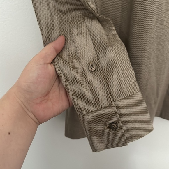 Hart Schaffner Marx Mens L/S 1/2-Zip Pullover Collared Shirt Sz M NWT Brown - Picture 10 of 11